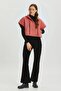 Hooded Cotton Crop Sweatshirt Pink - 2