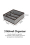 4-Piece Quilted Gray Children's Room Closet Drawer Socks Organizer Honeycomb Accordion Organizer - 4