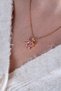Flame of Love Heart Baguette Stone Detailed Steel Necklace - Ideal for a Gift - 3