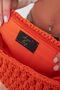 Emanuele Handmade Knitted Paper String Portfolio Bag | Orange |   Lined & Zippered |   Tassel Detailed |   Hand Knitting - 5