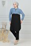 Zipper Detailed Tunic Ice Blue 6098