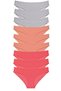 WHOLESALE - 9 Pieces Gray Powder Fuchsia Super Eco Lycra Women's Slip Panties Set