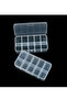 3 Pieces 10 Compartments Transparent Organizer with Lid Jewelry, Bead Box Organizer Box - 3