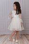 Girls' Buckled Dress Girls' Dress Tulle Lace Dress - 5