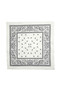 Ethnic Patterned White-Red-Blue Cotton Bandana Set 50x50 Summer Scarf - 5