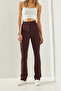 Women's Burgundy Striped Palazzo Trousers 60251231 - 6