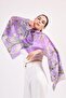 Voile Silk Scarf| 55x180 cm| Van Gogh Almond Flower Purple| Nomads Felt - 6