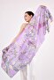 Voile Silk Scarf| 55x180 cm| Van Gogh Almond Flower Purple| Nomads Felt - 5