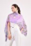 Voile Silk Scarf| 55x180 cm| Van Gogh Almond Flower Purple| Nomads Felt - 3