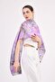 Voile Silk Scarf| 55x180 cm| Van Gogh Almond Flower Purple| Nomads Felt - 7
