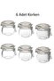 Korken 6-Piece Vacuum Lid Simple Jam Mini Glass Jar 6x13 Cl - 2