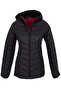 Women's Short Fixed Hood Padded Transitional Sports Puffer Coat 8722 - 4