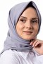 وشاح من حرير المدينة الفاخر بنسبة 100% مستورد باللون الفضي - 3