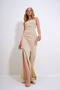 Beige Adjustable Strap Out Cut Cutout Slit Homecoming Dress Alc-X12269 - 6
