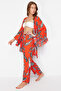 Floral Patterned Woven Trousers TBESS24PL00021 - 2