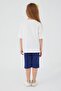 Inclined Writings Cream Girls' Capri Set - 4