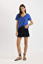 Women's Blue T-Shirt - W9578Az/Be46 - 3