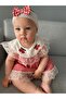 Red Petite Checkered Cherry Detailed Summer Dress with Headband - 2