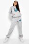 Women's Blue Butterfly Printed Sweatshirt and Sweatpants Set