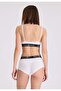 4-Pack White Cotton Elastane Blend Women's Hipster Panties LILY - 4