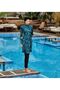Lycra Fully Covered Tropical Patterned Hijab Swimsuit - 4