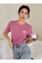 Women's Pink Sunshine Printed Oversized T-Shirt - 3
