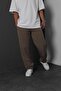 Baggy Mold Soft Texture Men's Brown Trousers - 2