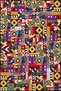 Mixed Themed Frame Geometric Pattern Woven Base and Decorative Washable Carpet Miravip8547