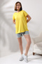 Casual Crew Neck T-Shirt 21256 LIGHT YELLOW