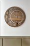 Wooden and Mirrored Allah-Muhammad Motif Normal Number Wall Clock