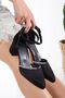 Women's Stoned New Classic Heeled Black Suede - 2