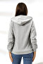 Raised Zippered Hooded Sweatshirt 19116 Grimelange - 4