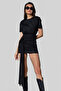 Crew Neck Mini Women's Dress - Knot Detailed, Short Sleeve - 5