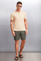 MARTEN Men's 100% Cotton Short Sleeve Regular Fit Beige Polo Collar T-shirt