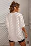 Women's White Greatful Oversize T-shirt - K2189 - 3