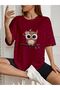 Owl Printed Oversize Cute T-shirt
