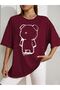 Oversized bear Printed t-shirt