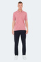 Katsuro Men's Polo Neck Pomegranate T-Shirt - 7