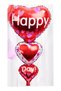 1Pc 90cm Large 3 Tiers Happy Day Foil Heart Balloon Marriage Proposal Anniversary Romantic Home Ornament - 4