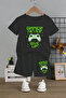 Children's Set Crew Neck Gamer Never Give up Printed 2-Piece Set 20013