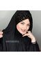 Black Leather Leopard Print Double Sided Buttoned Practical Crepe Shawl