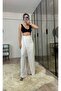 Keira White - Extra High Waist 100% Raw Linen Trousers - 4