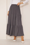 Folded Twisted Fabric Skirt, 3 Layer Skirt, Hijab Skirt, Long Skirt, Mother Gift, Lover Gift - 3