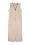 Beige Woven Fabric Gilet Dress Tctss24Eb00202 - 7