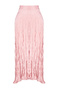 Dusty Rose Pleated Satin Woven Skirt TCTSS24EE00018 - 7
