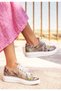 Women's Vegan Leather Multicolored Sneakers - Lisboa Design