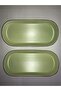 Matte Nile Green Noyan Boat Plate 26 cm Edge Net 2 Pieces - 2