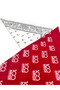 Ethnic Patterned White-Red-Blue Cotton Bandana Set 50x50 Summer Scarf