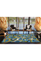 Green Modern Patterned Decorative Washable Carpet Miravip8467 - 3