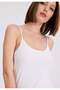 OLIVIA SINGLET 3-Pack White Cotton Elastane Blend Spaghetti Strap Women's Tank top Top - 5